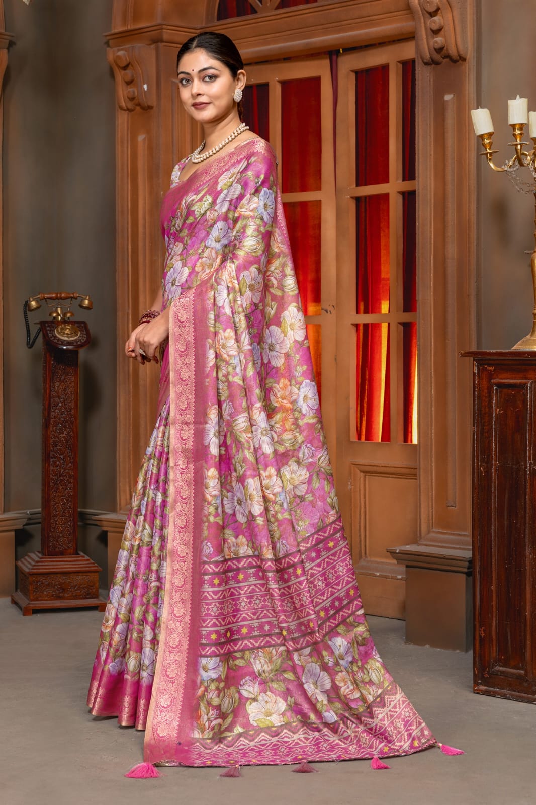PREMIUM KANJIVARAM COTTON SILK JARI WEAVING WITH RICH JACQUARD BORDER