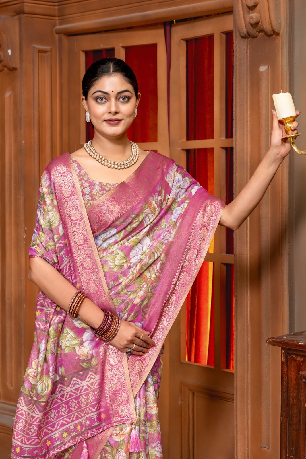 PREMIUM KANJIVARAM COTTON SILK JARI WEAVING WITH RICH JACQUARD BORDER