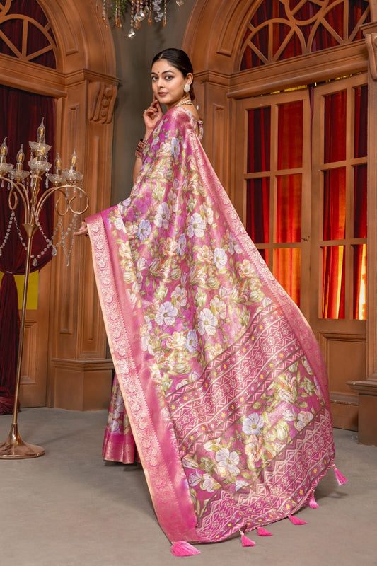 PREMIUM KANJIVARAM COTTON SILK JARI WEAVING WITH RICH JACQUARD BORDER