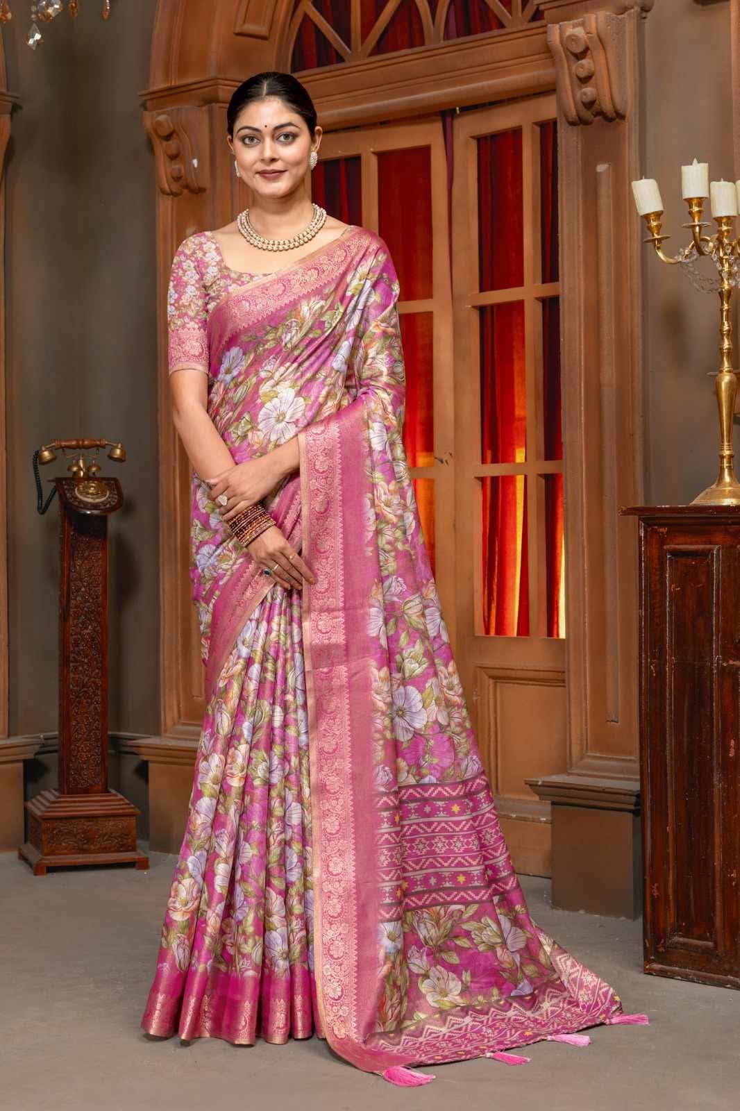 PREMIUM KANJIVARAM COTTON SILK JARI WEAVING WITH RICH JACQUARD BORDER