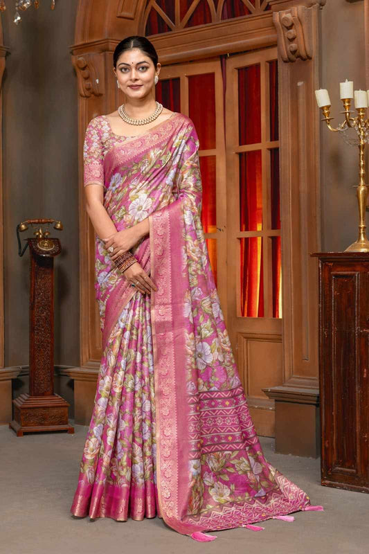 PREMIUM KANJIVARAM COTTON SILK JARI WEAVING WITH RICH JACQUARD BORDER*